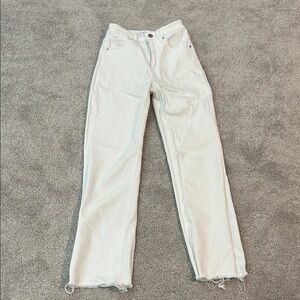 Risen Brand Elegant White Straight Leg Jeans
